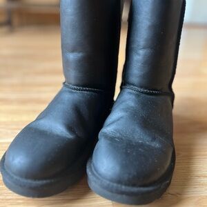 Ugg Black Boots- Leather